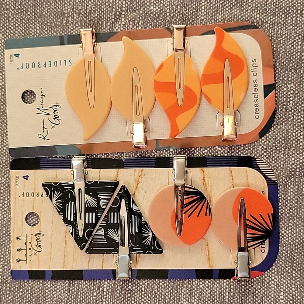 Hair Clips 4 Pair Creaseless Slide Proof